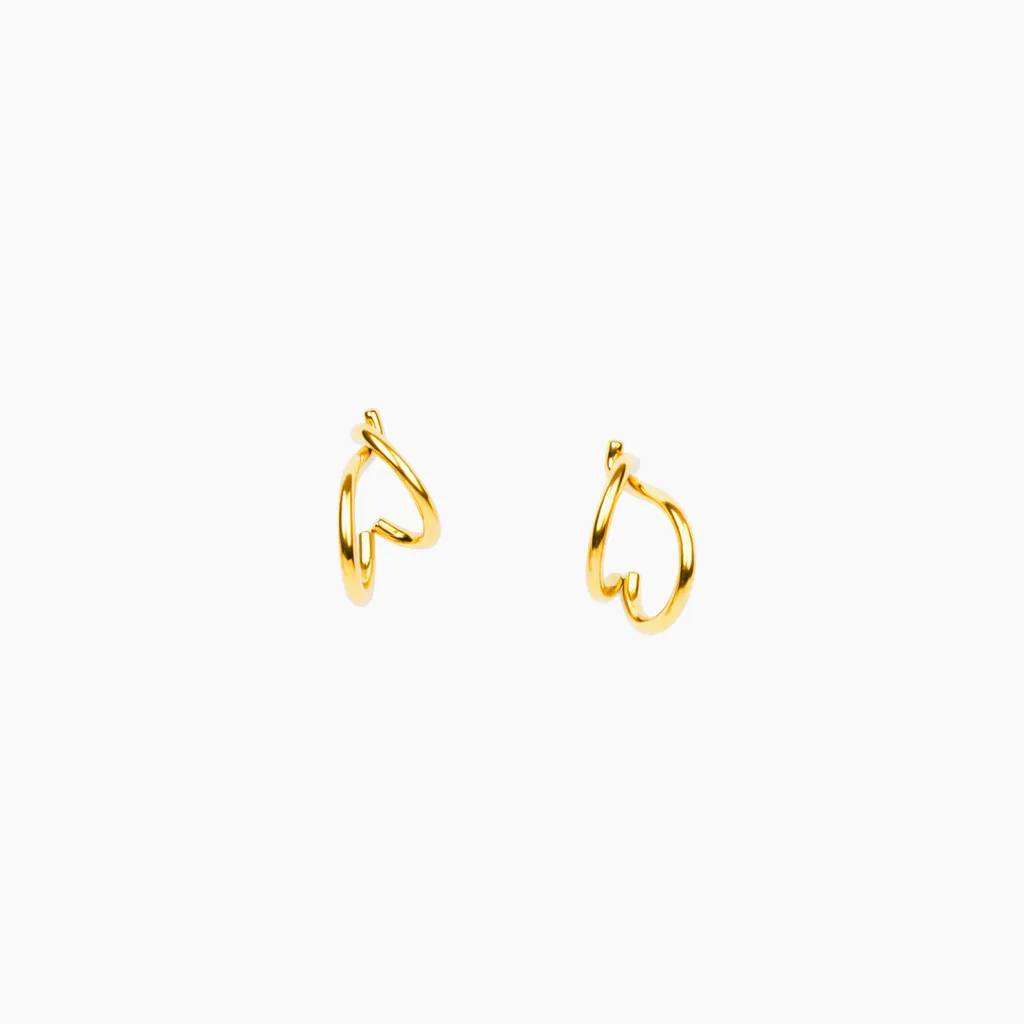 [ER-007] Contour Heart Hoops