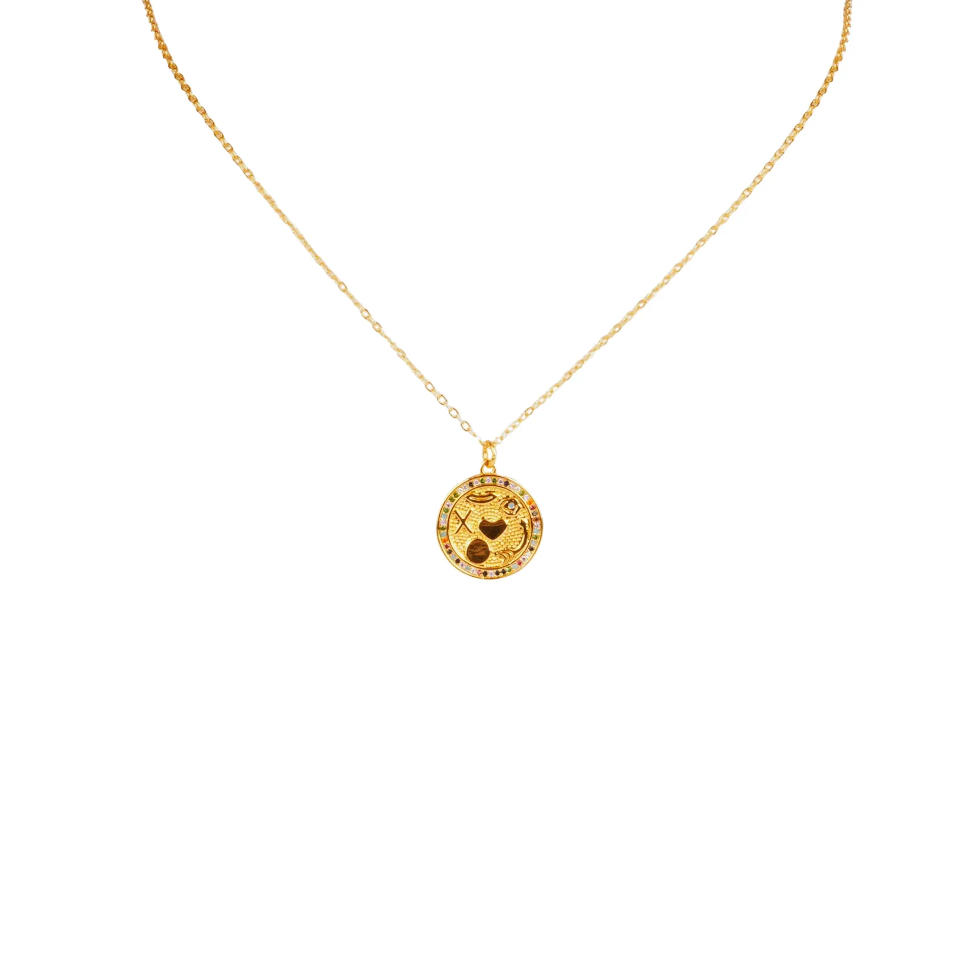 Aura Rainbow Emoji Medallion